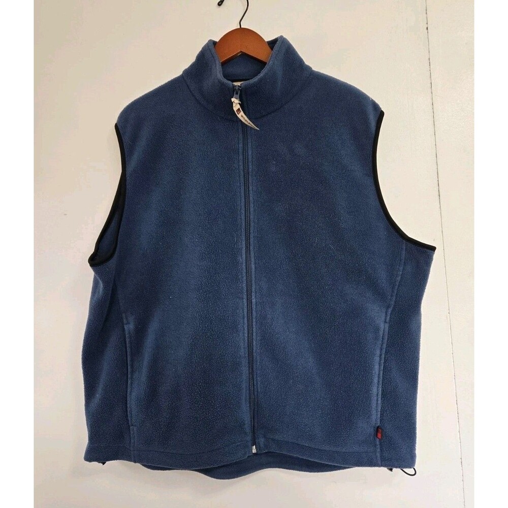 Woolrich Vest Mens XL‎ Blue Full Zip Fleece Hunter Sleeveless Outdoors 18018